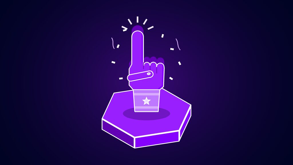 suno speech ai voice music spoken word beta d foam finger pointing up amid confetti