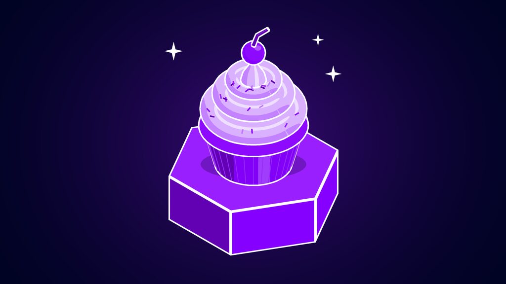 tiktok shopping assistant buy direct one click checkout f cupcake with a swirl of icing and a cherry