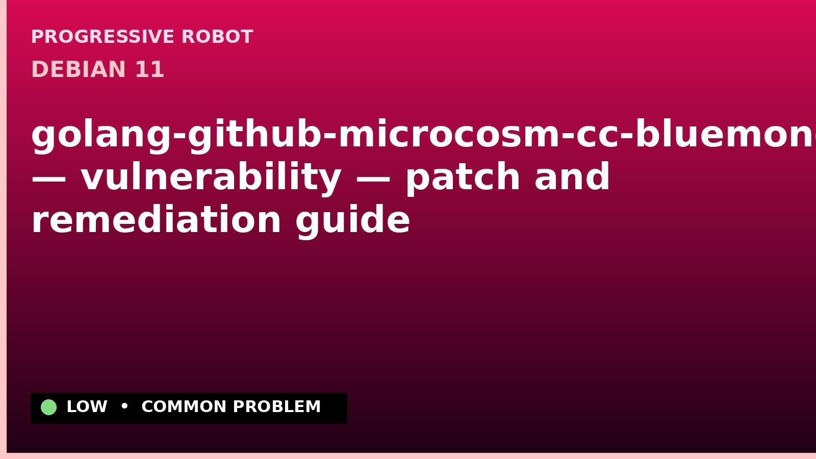 Debian 11 — golang-github-microcosm-cc-bluemonday — vulnerability — patch and remediation guide