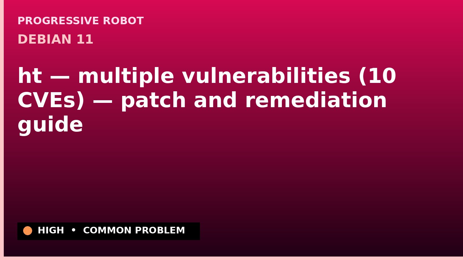 Debian 11 — ht — multiple vulnerabilities (10 CVEs) — patch and remediation guide
