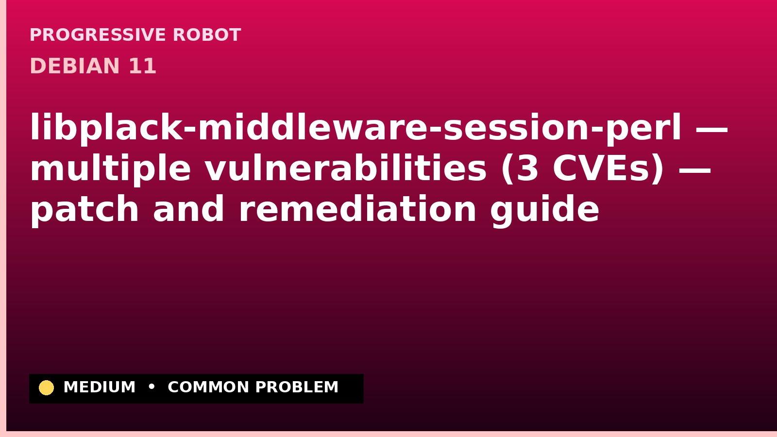Debian 11 — libplack-middleware-session-perl — multiple vulnerabilities (3 CVEs) — patch and remediation guide