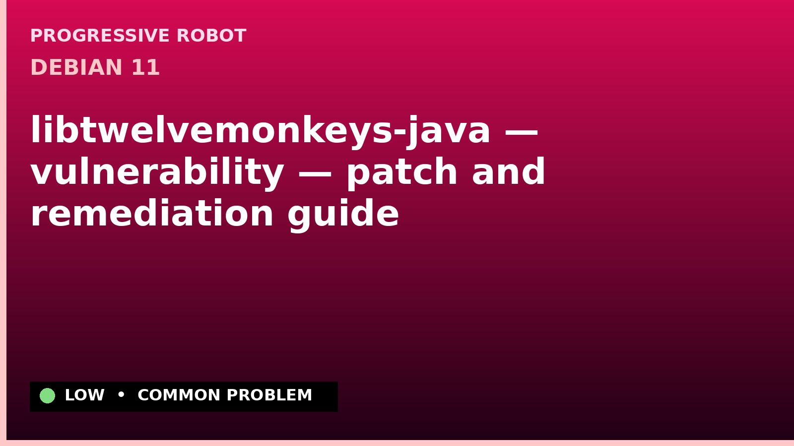 Debian 11 — libtwelvemonkeys-java — vulnerability — patch and remediation guide