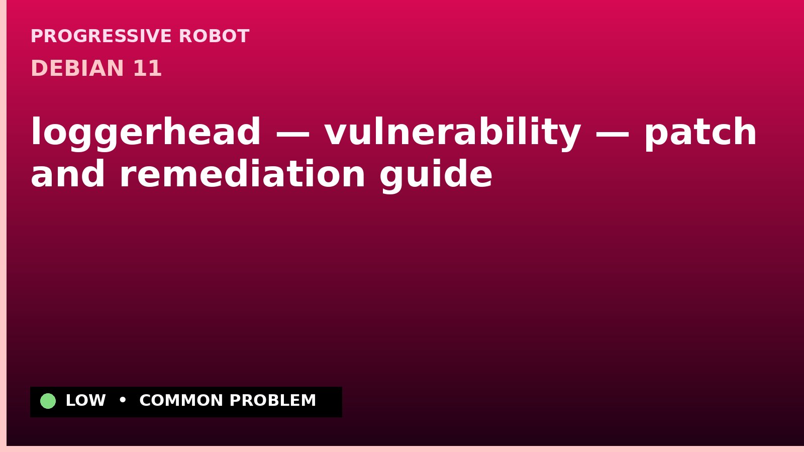 Debian 11 — loggerhead — vulnerability — patch and remediation guide — diagnosis and fix on Debian 11
