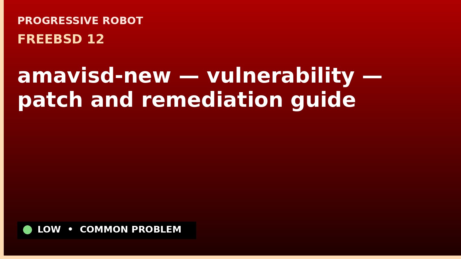 FreeBSD 12 — amavisd-new — vulnerability — patch and remediation guide