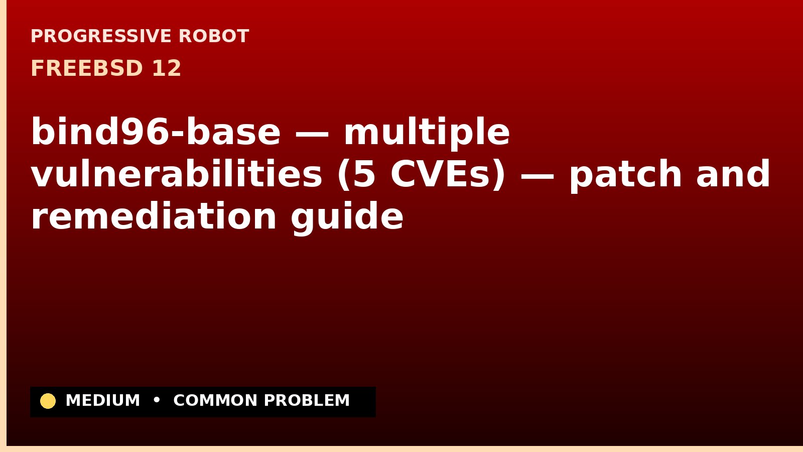FreeBSD 12 — bind96-base — multiple vulnerabilities (5 CVEs) — patch and remediation guide