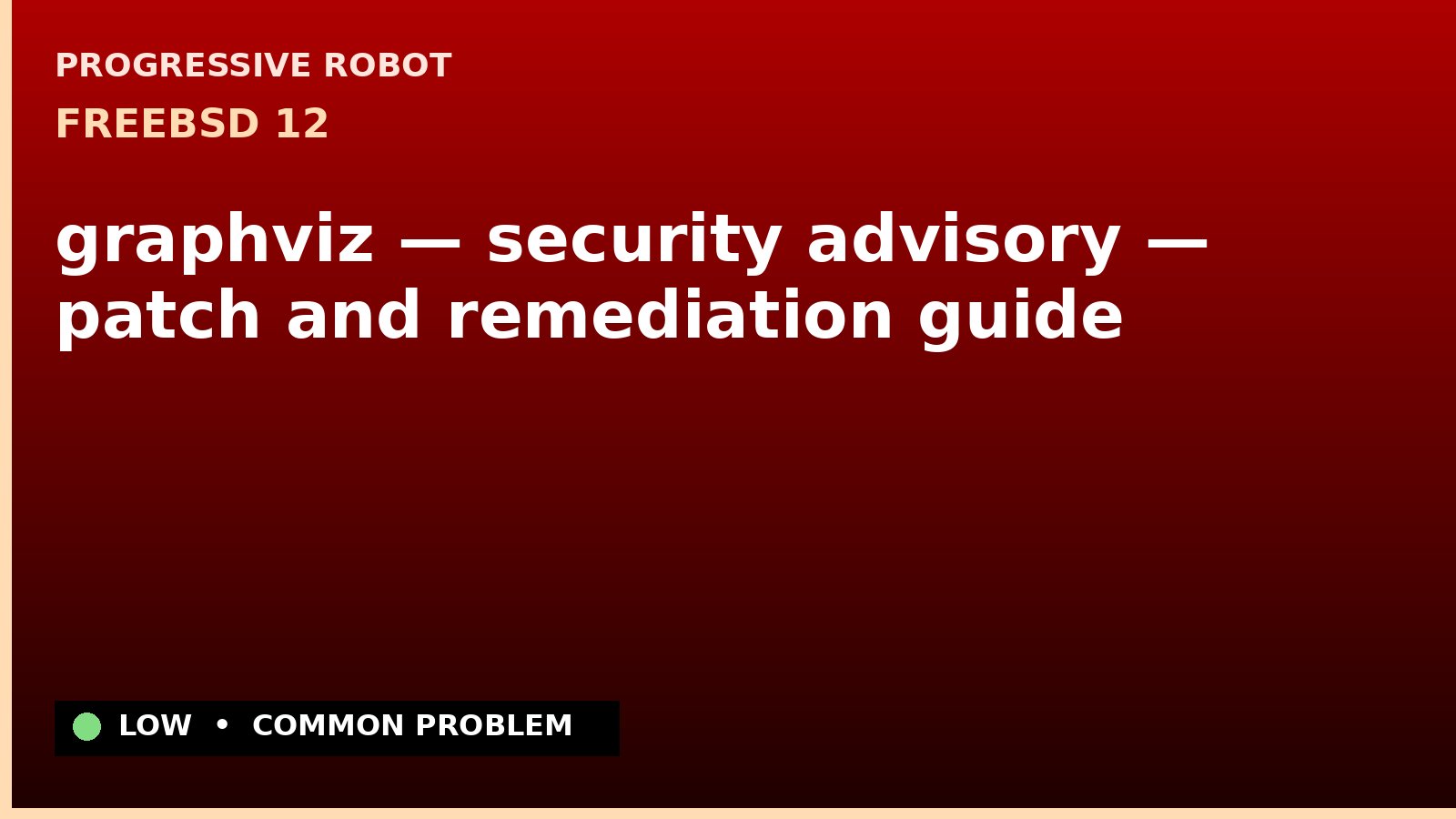 FreeBSD 12 — graphviz — security advisory — patch and remediation guide — diagnosis and fix on FreeBSD 12