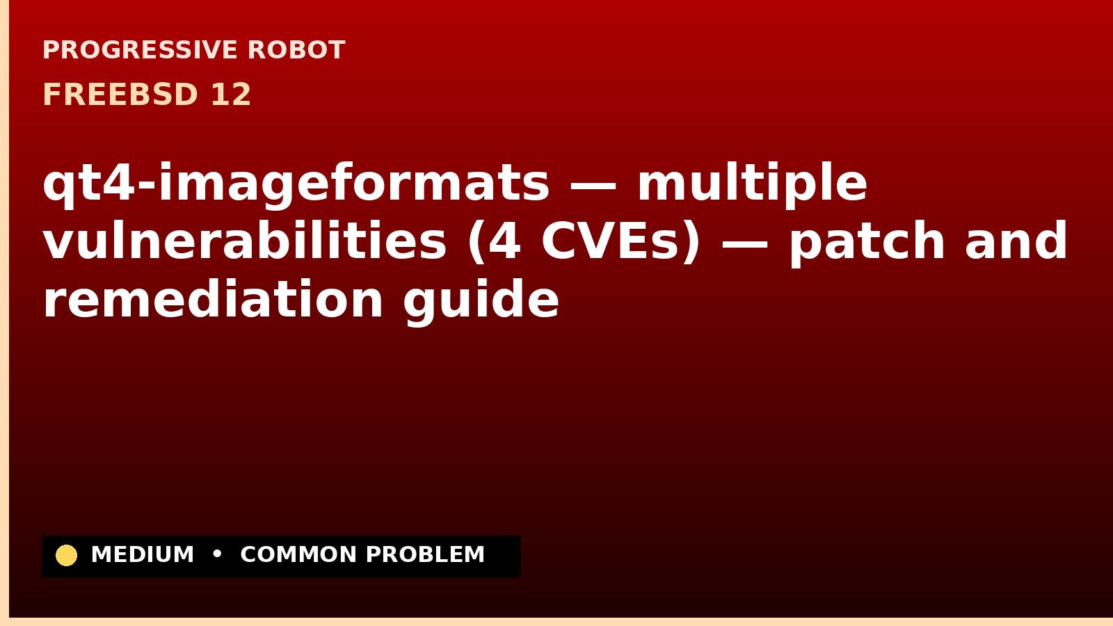 FreeBSD 12 — qt4-imageformats — multiple vulnerabilities (4 CVEs) — patch and remediation guide