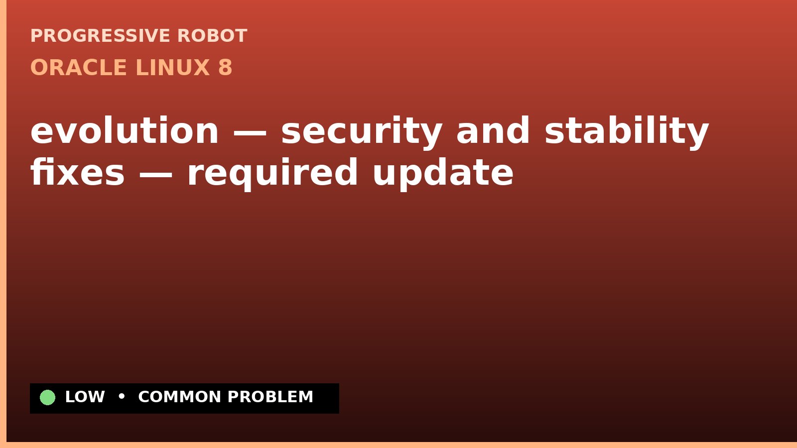 Oracle Linux 8 — evolution — security and stability fixes — required update (ELSA-2020-4649)
