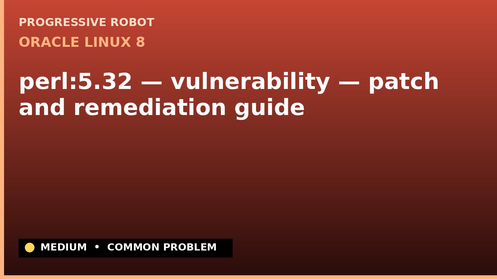 Oracle Linux 8 — perl:5.32 — vulnerability — patch and remediation guide (ELSA-2026-8096)