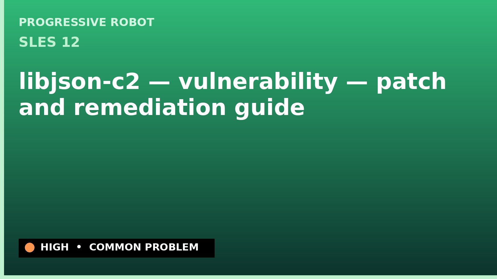 SLES 12 — libjson-c2 — vulnerability — patch and remediation guide — diagnosis and fix on SLES 12