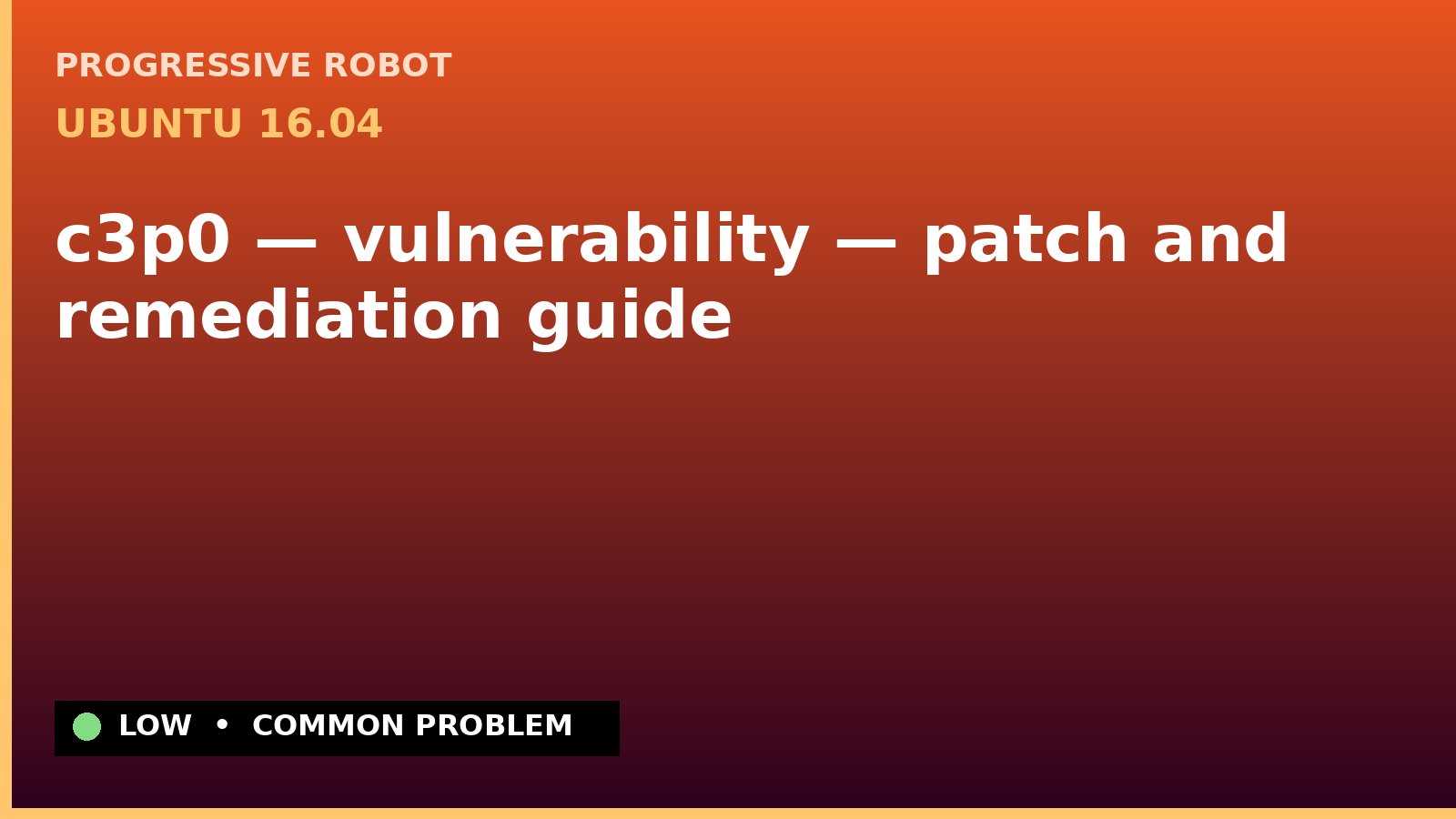 Ubuntu 16.04 — c3p0 — vulnerability — patch and remediation guide — diagnosis and fix on Ubuntu 16.04